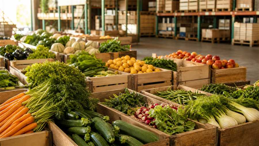 Entrepôt PROTAT : cagettes de fruits et légumes frais prêtes pour les professionnels