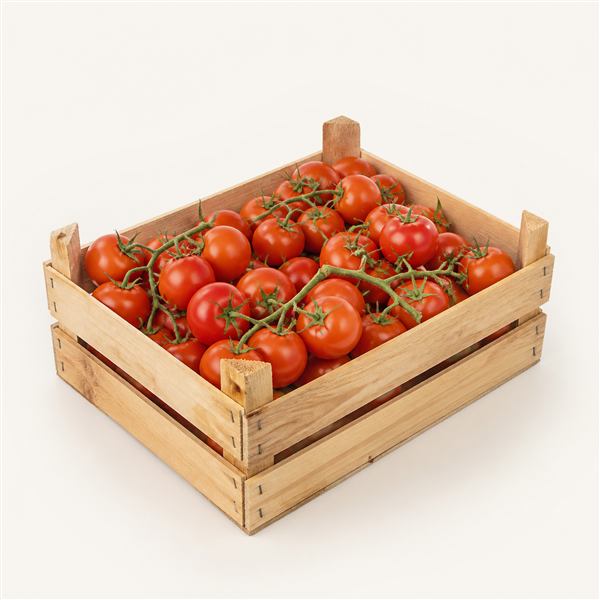 Cagette de tomates grappe et légumes de saison